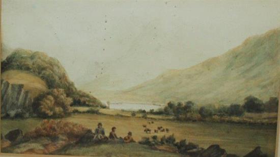 After David Cox watercolour(-)